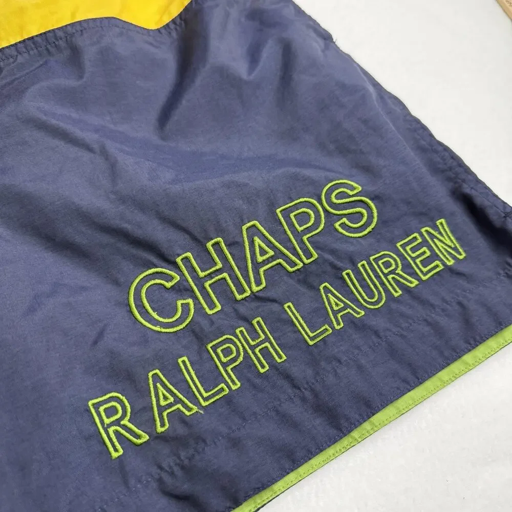 Chaps Ralph Lauren Swim Trunks Mens Small Vintage Lined Drawstring Beach